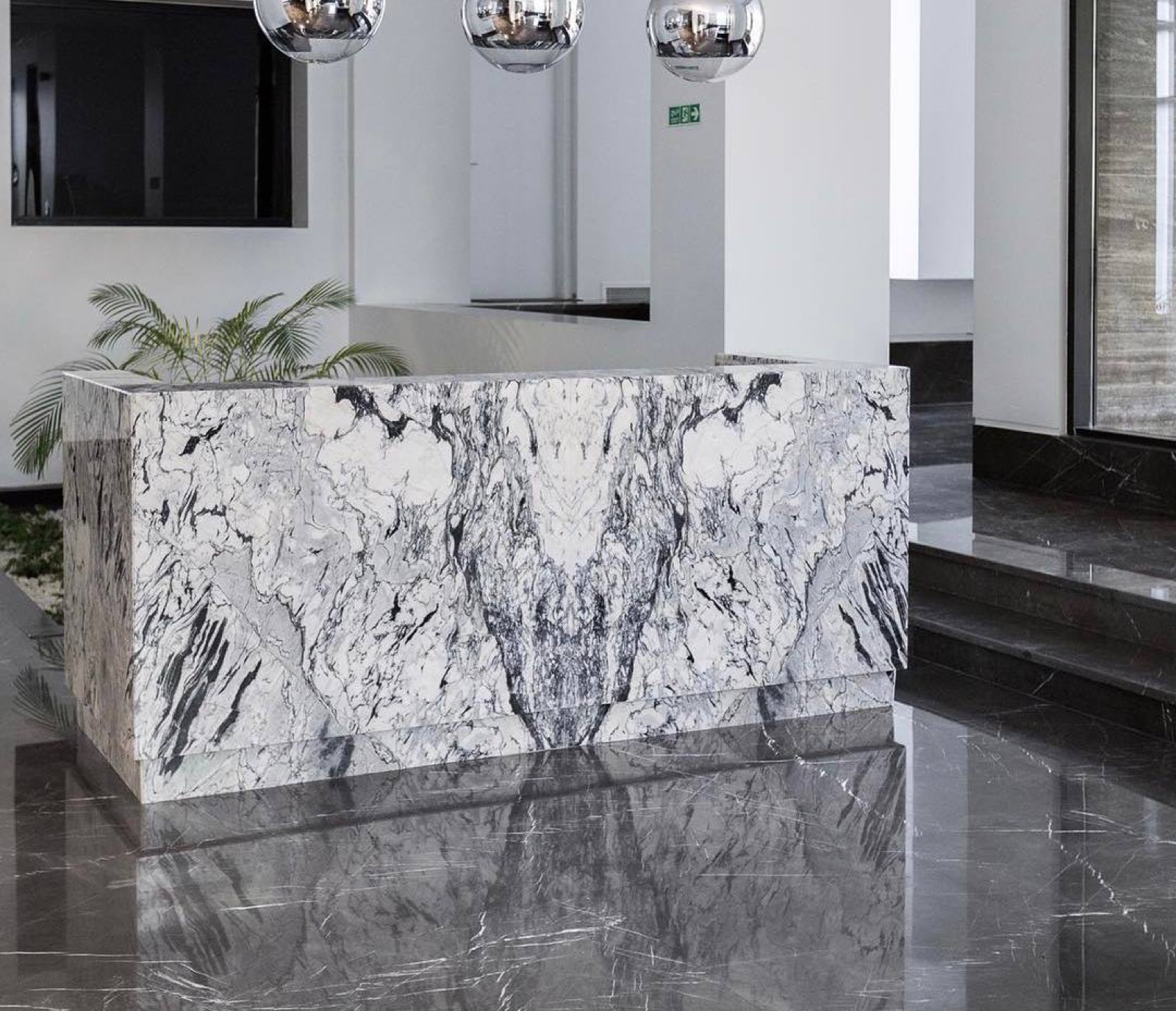 Luxury marble slab interior design